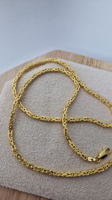 Złoty łańcuszek splot Królewski Bizantyjski