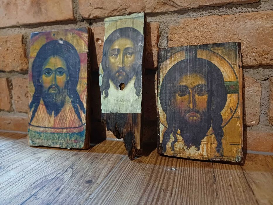 Wizerunki Pantokratora wykonane na wzór starej ikony (handmade) 3szt.