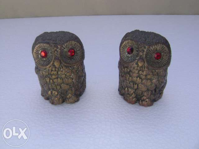 Peças de Decoração - par de mochos - antiguidades