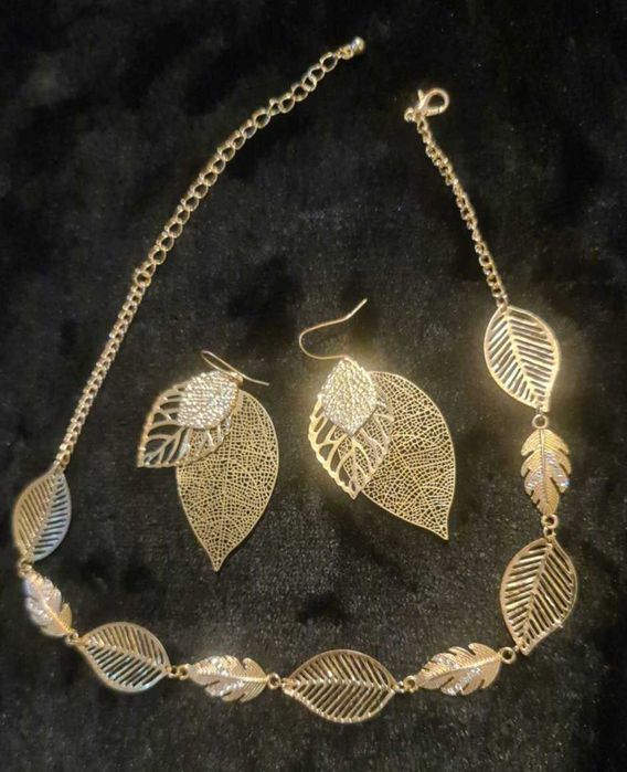 Кольє чокер намисто ланцюжок кулон підвіска сережки вінтаж стрази