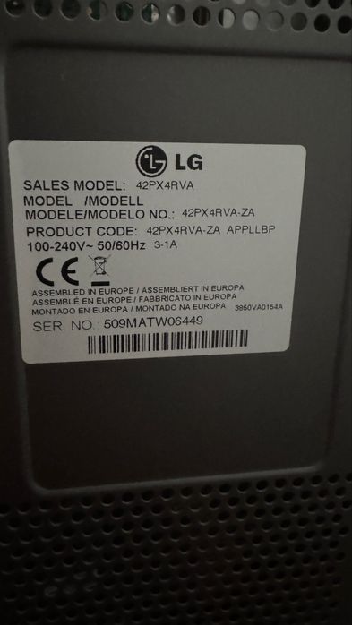 Tv Plasma LG 42PX4RVA Rotativa