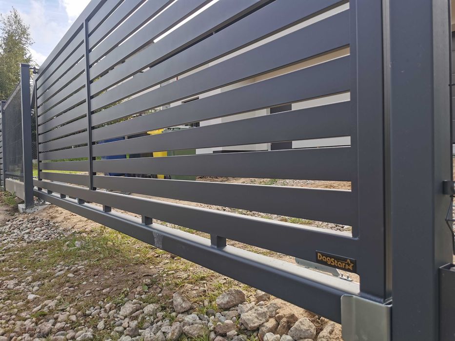 BRAMA Przesuwna KPL Palisada Nowoczesn 150cmx500cm OCYNK+RAL PRODUCENT