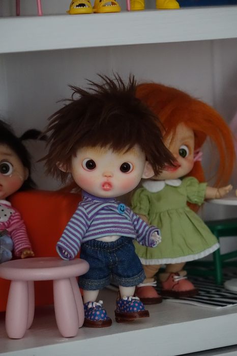 Lalka 2w1  bjd mini OB 11 ręcznie malowana