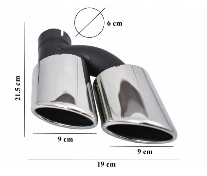 Końcówki wydechu AUDI A3 A4 A6 A7 A8 S4 S6 8 SLine Chrom