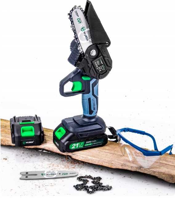 Piła łańcuchowa akumulatorowa mini pilarka gałęziówka 2 akumlatory