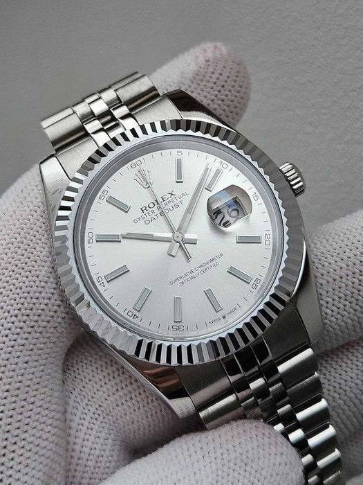 Швейцарские часы Rolex DateJust Silver-White