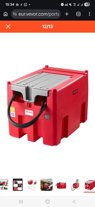 Tanque portátil de diesel e gasolina VEVOR, 440 L