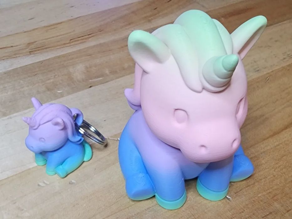 Figura Fofa de Unicórnio / Chaveiro Extra