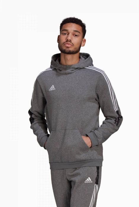 Adidas extra ciepła Bluza z kapturem szara rozm 128 _ 7 - 8 lat