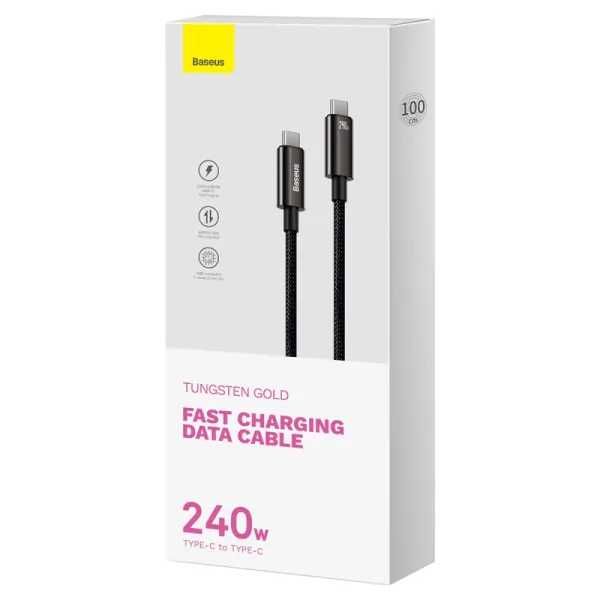 Кабель Baseus Tungsten Gold Fast Charging Type-C to Type-C 240W 1m