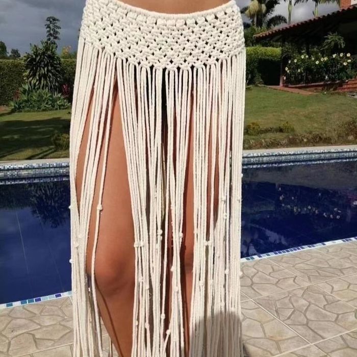 Spódnica plażowa, makrama