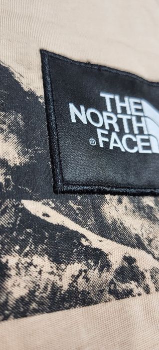 TNF beżowa koszulka męska t-shirt bawełna premium M