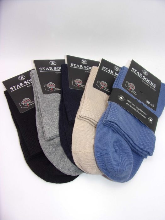 5x Skarpety męskie bawełniane, zakostki 39-42 Star Socks art 6581