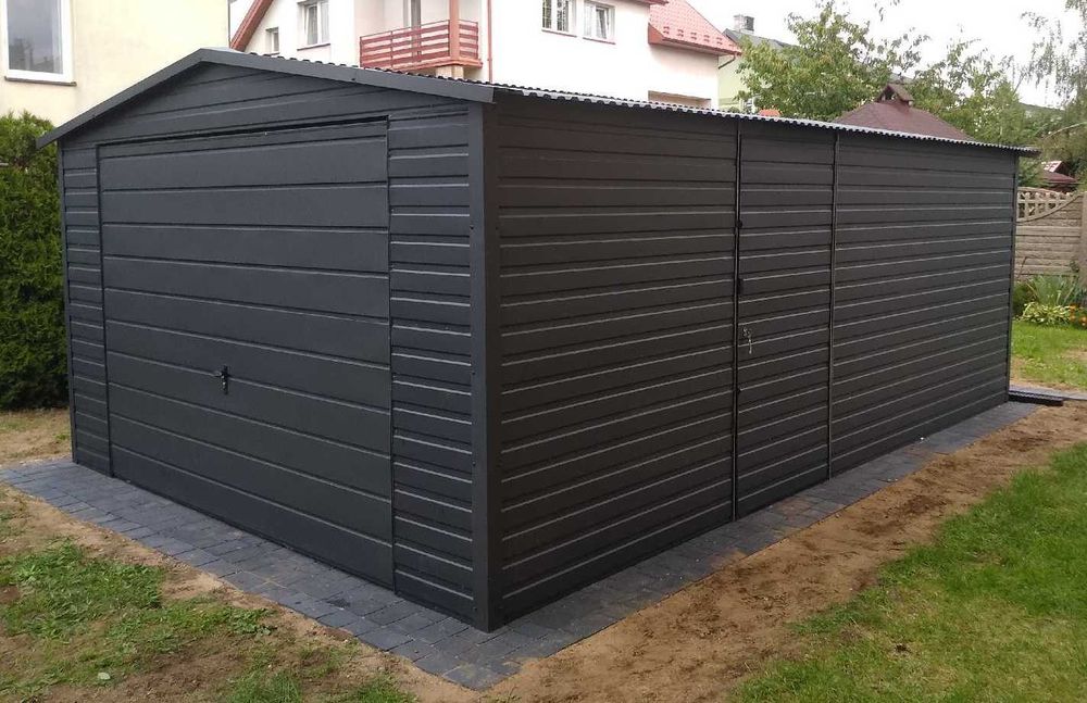 Garaż blaszany blaszak dach dwuspadowy 4x5 różne wym. PRODUCENT