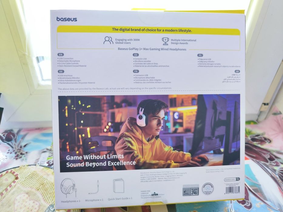 Наушники Baseus GoPlay 1+ Max Gaming Wired Headphones. Новенькие