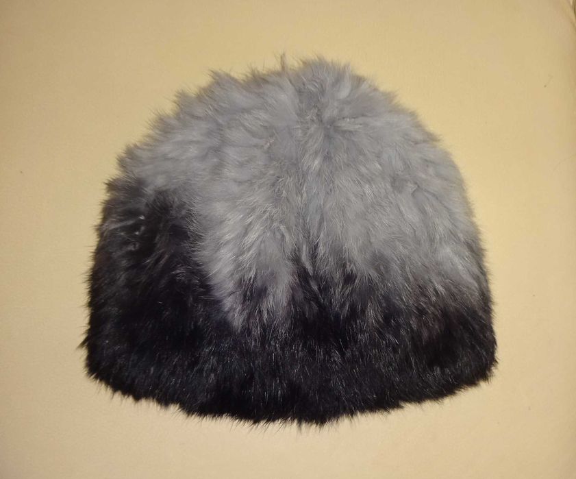 BLACK LILY 100% Rabbit Fur futrzana czapka naturalne futro królika