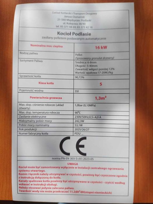 Piec Kocioł na Pellet | Możliwość Dofinansowania | Podajnik | Dostawa