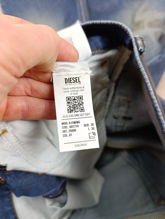 Мужские джинсы diesel d-fining tapered stretch