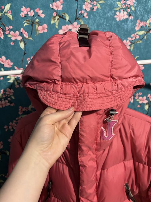 Куртка пуховик рожева натуральний пух