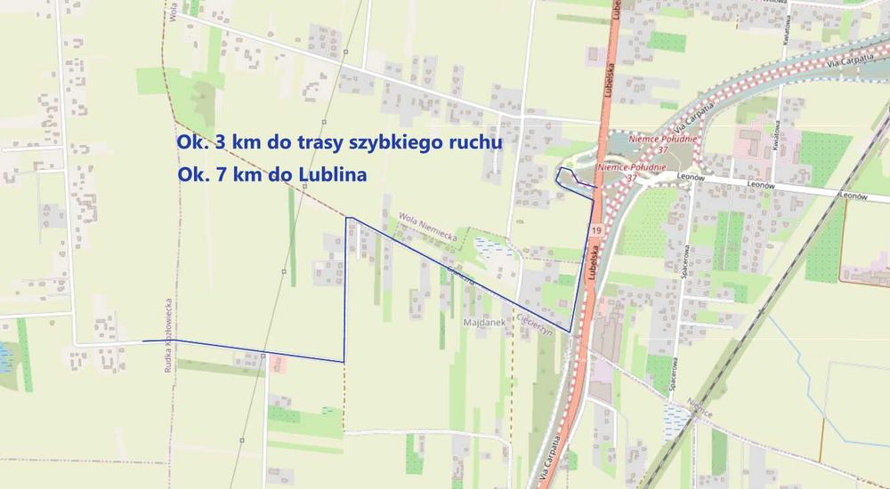 Działka budowlana 1800 m² | Rudka Kozłowiecka | 7 km od Lublina | via carpatia - Widok 3