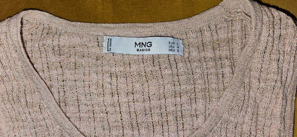 Beżowy prążkowany top Mng Basics