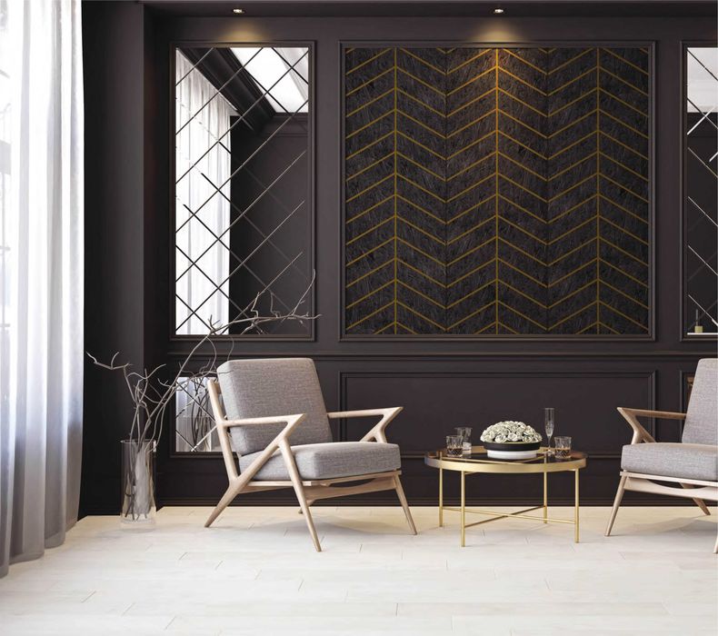 Ekologiczne panele ścienne dekoracyjne BE.YONDecowall SWISSKRONO Złoto