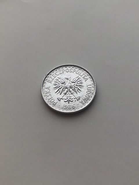 1 Złoty - aluminium . PRL - rok 1986 . Stan I   .