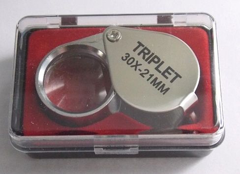 МЕТАЛЛ! Лупа раскладная Triplet 30x профи микроскоп ювелирная садовая!