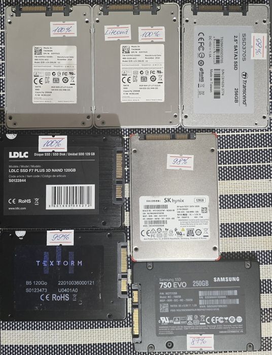 Ssd, ссд сата 120/128/250/256 гб Samsung/Transcend/Sk hynix/