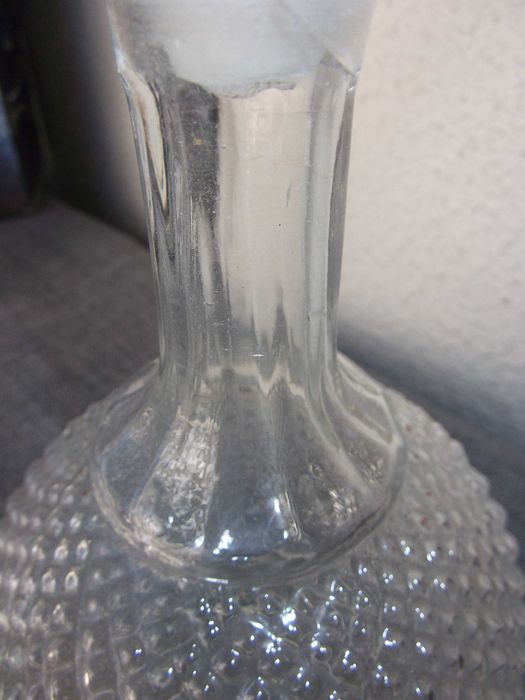 Garrafa e copos em cristal antigos / Antique crystal bottle & glasses