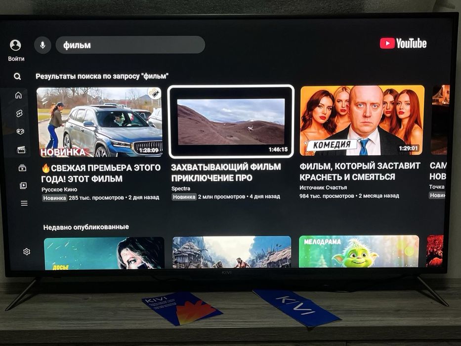 Телевизор Kivi 55U730GU SMART TV+T2 Голосовой набор, хорошее состояние