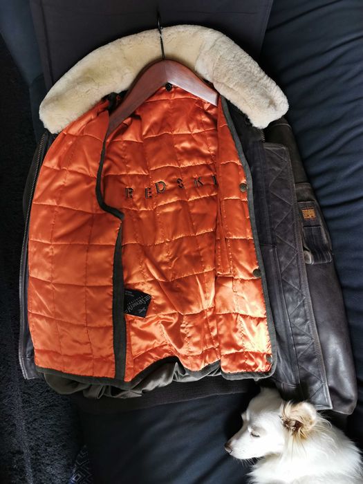 REDSKINS Oryginalna kurtka skórzana Pilotka BOMBERKA XXXL JAK NOWA