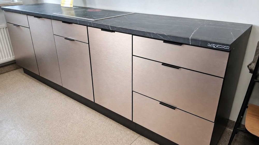 Kuchnia Italia stal szczotkowana - zestaw 260 cm wyprzedaż