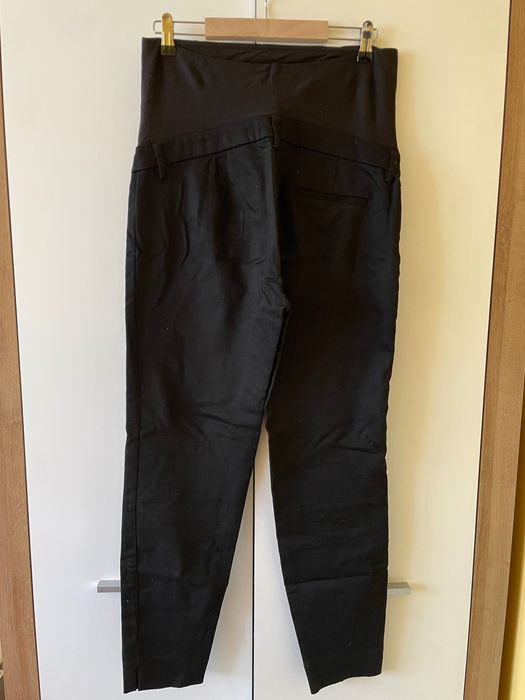 Eleganckie spodnie ciążowe długość 7/8 czarne H&M