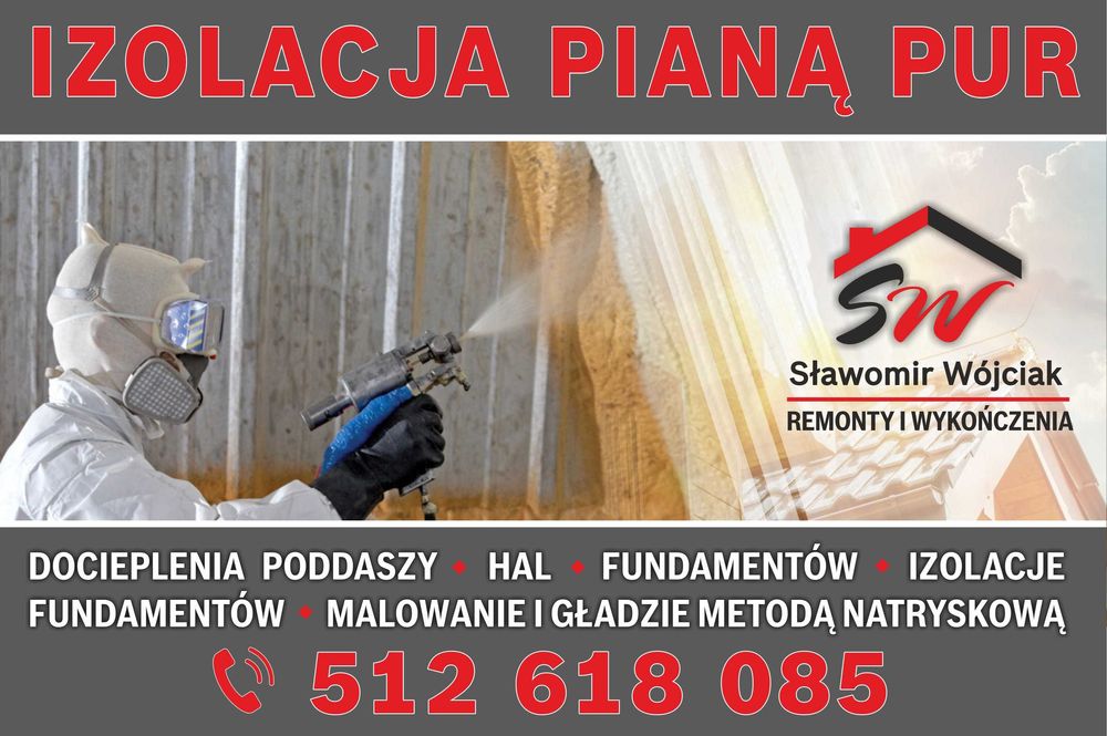 tynki gipsowe, malowanie, gładzie natryskowe, pianowanie PUR, posadzki