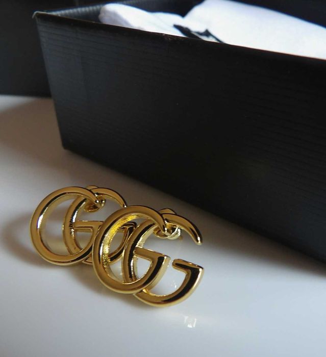 Gucci Shine Brass Earring kolczyki mosiężne GG