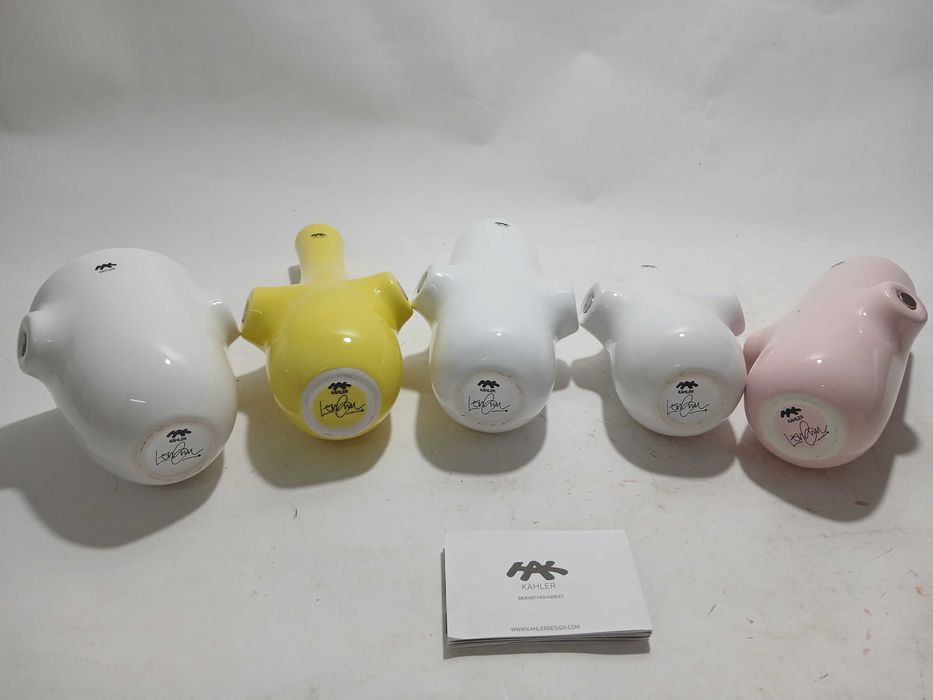 Conjunto 5 castiçais / vasos - KAHLER FIDUCIA - Novo na caixa