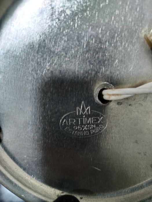 Par candeeiros artimex-estanho puro 95%