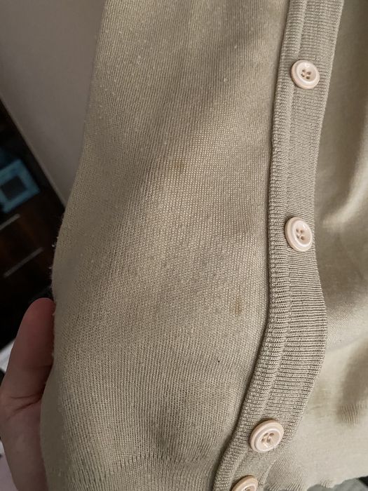 Burberry sweter nude kardigan M L 38 40 beżowy