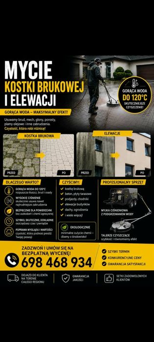 Mycie kostki i elewacji poznań i okolice