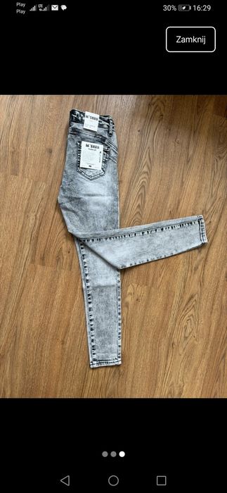 M. Sara spodnie jeansy rurki szare 28 SM