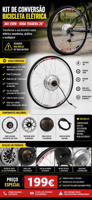 Roda elétrica 199€. Oportunidade