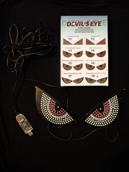 Oczy ledowe do samochodu Devil's Eye USB