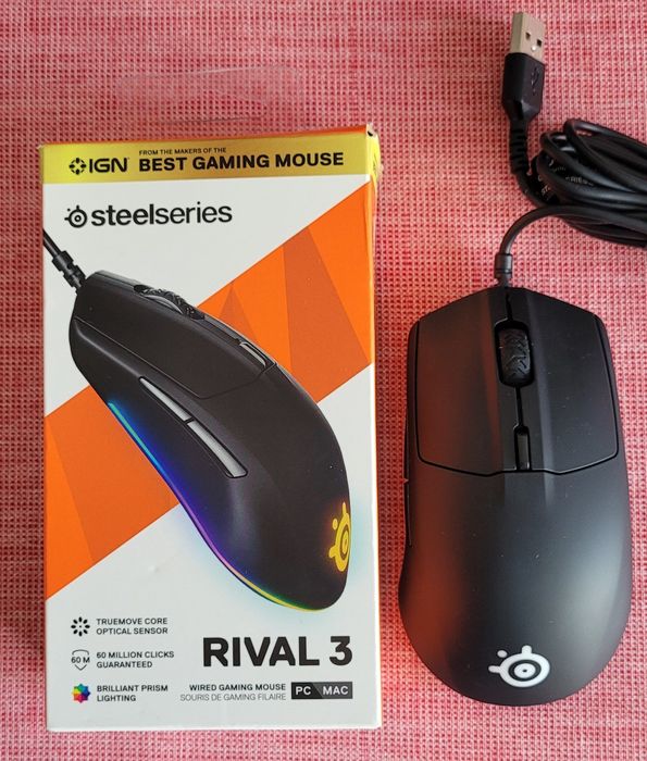 Rato - Rival 3 - Steelseries - Novo