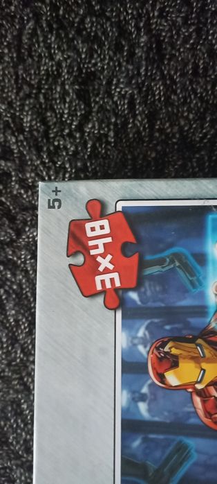 3 puzzles em 1 caixa de 48 peças dos Avengers para maiores de 5anos