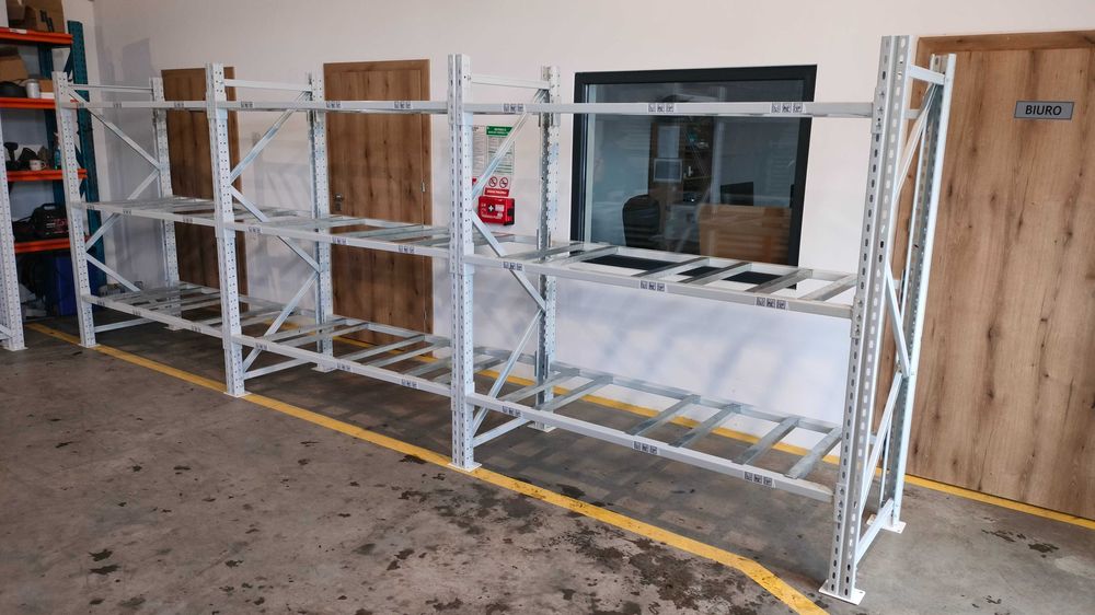 Regał magazynowy metalowy półkowy NOWY H200 trawers 178cm do magazynu