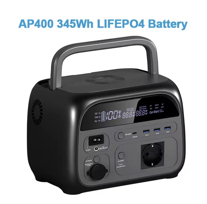 Портативна зарядна станція Ctolity AP400 (500Вт, 346 Вт.год., Lifepo4)