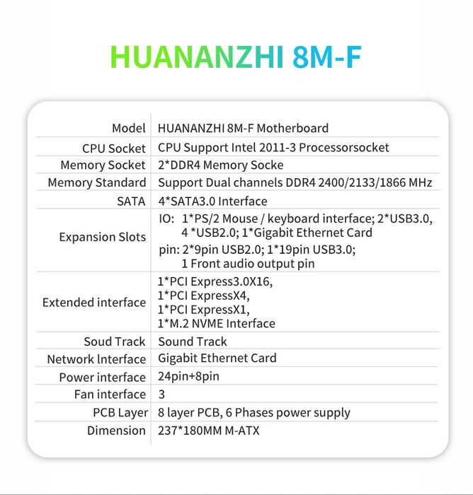 Комплект Huananzhi X99-8M-F Gaming с процессором Intel Xeon E5 -1620V3 ...