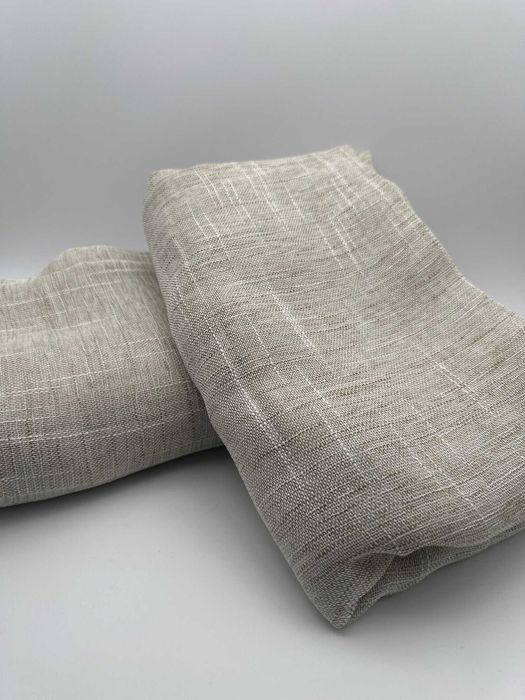 Par de cortinas linho Miulee 140×245 cm com ilhós natural