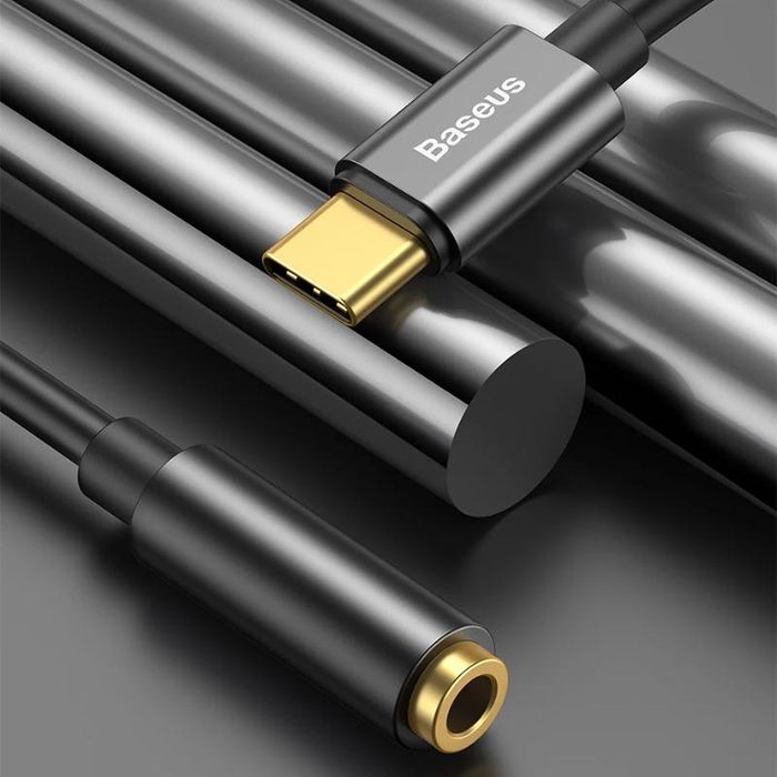 Przejściówka USB-C do Gniazda Jack 3.5mm Adapter Kabel Przewód Baseus